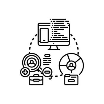 Application engineering concept developing software styleset building process pack vector
