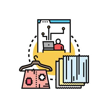 Reusable code patterns concept with programmer concepts elements vector