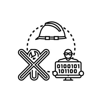software desarrollo programación herramienta concepto vector