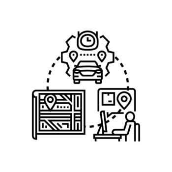 desconectado ubicación multiestilo mapa mejoramiento proceso concepto vector
