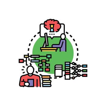 aprendizaje fabricante desarrollando artificial inteligencia y datos Ciencias vector
