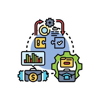 Workflow effectiveness rating analyzing. process optimizing strategy vector