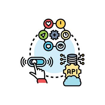 software interfaz creación desarrollo programación y Ingenieria vector