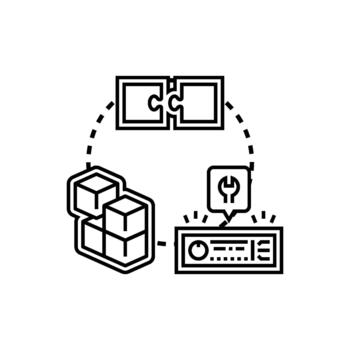 Component breakdown analyzing. system module structure process vector
