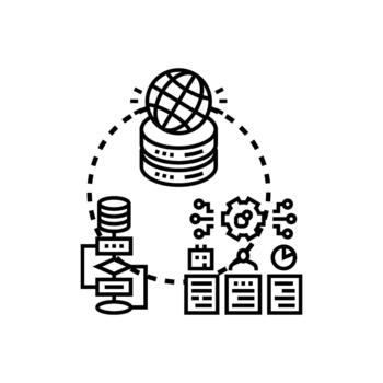 Computing core processing global network data workflow vector