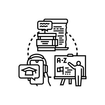 Student learning notes development range studying acquiring knowledge. concept vector