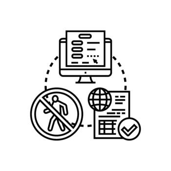 Authorization. access validating internet security multipack concept vector