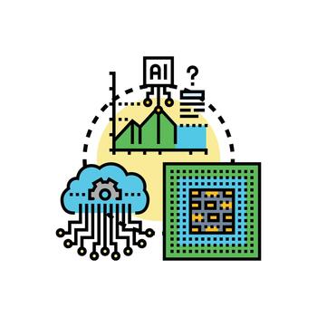 Intelligent computing artificial intelligence designs data processing technology vector