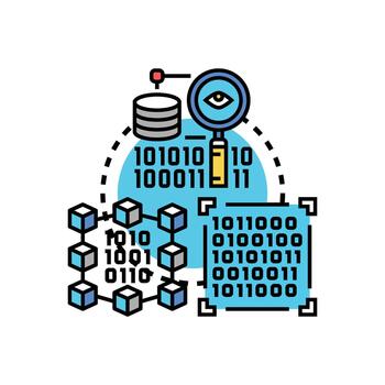 tecnología binario modelo concepto informática Internet datos vector