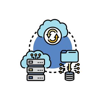 Cloud journal keeping data synchronization process vector