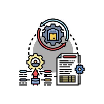 Operacional proceso simulación estudiando flujo de trabajo análisis vector