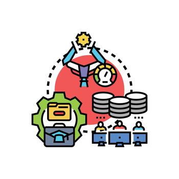 Streamlining collaborative work process efficiency vector