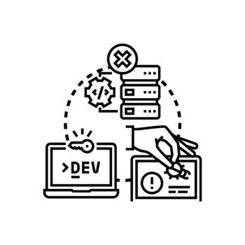 styleset Debugging. pack software code successful security programming vector