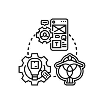 funcional limpiar diseño creando usuario interfaz variantes desarrollo proceso vector