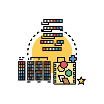 burbuja ordenar clasificación método algoritmo proceso ilustración vector