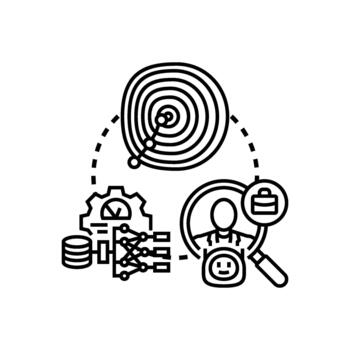 ai algoritmo parámetro mejoramiento concepto ilustración vector