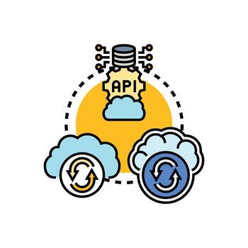 consistente acceso a digital informática paquete múltiple servicios api vector