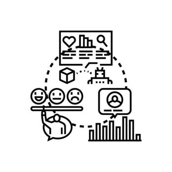 User input evaluation process collecting feedback data vector