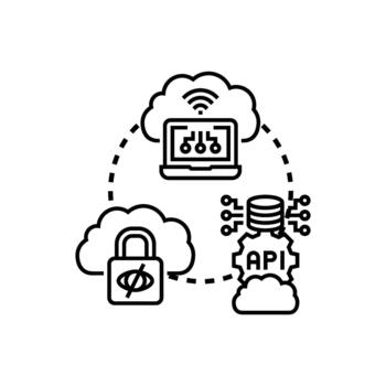 nube informática paquete múltiple plataforma Servicio concepto sistema vector