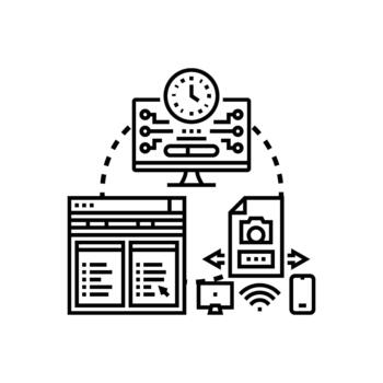 colaborativo subidas. intercambiar datos compartiendo multiestilo proceso vector