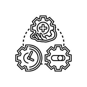 Basic variations installation steps process setup. concept vector