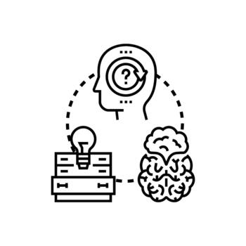 Problem solving thoughts developing variations. new ideas vector