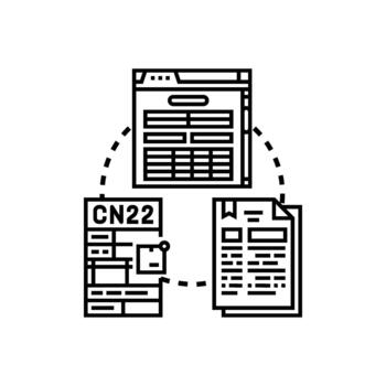 Signed declaration form document concept . vector