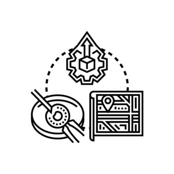 solicitud inserción desarrollo instalando despliegue formas concepto. edición vector