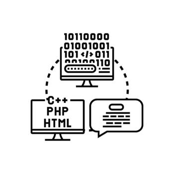 paquete múltiple. futuro codificación idioma desarrollando serie nuevo programación sistemas vector