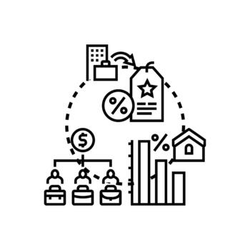 Chosen range. pay reductions concept employee salary decrease vector