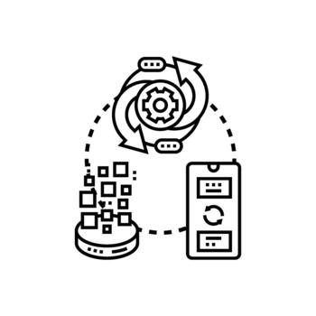 digital paquete datos conversión. proceso intercambiando información contenido vector