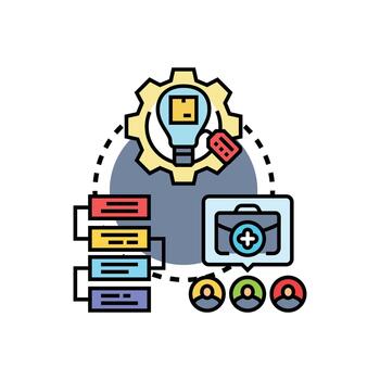 Optimizing task workflow management. process multistyle development vector