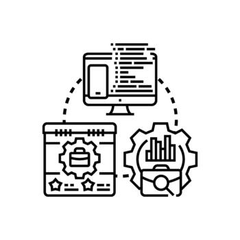 solicitud implementación proceso software paquete múltiple desarrollo. vector