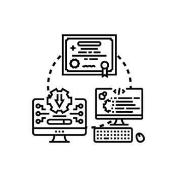 abierto fuente licencia software desarrollo conjunto programación paquete múltiple. vector