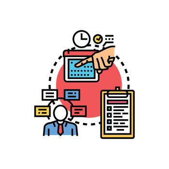 equipo tarea. administración solicitud desarrollando exitoso flujo de trabajo vector