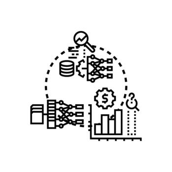 Machine series learning concept data forecasting process vector