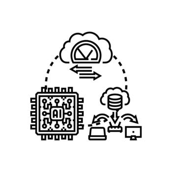 eso infraestructura mejoramiento artificial inteligencia nube diseños informática vector