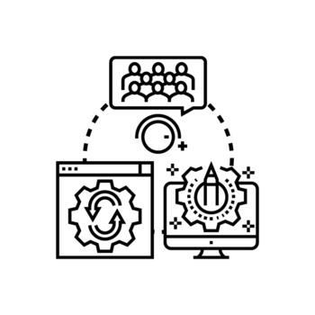 simplificado sensible transformaciones concepto para digital desarrollo proceso vector