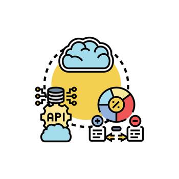 Managed application deployment cloud computing infrastructure clean concept vector
