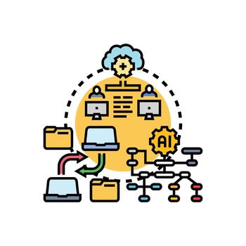 Transparent series software collaboration and development process vector