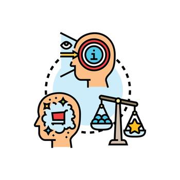 Brand consistent visuals developing customer perception vector