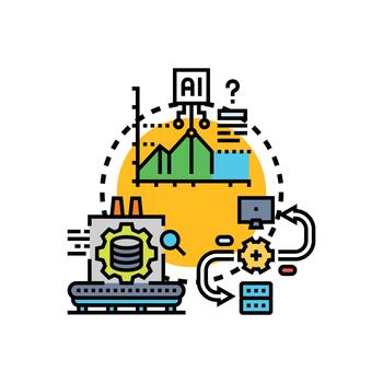 soltero cubo simplificado centralizado datos analítica Procesando vector