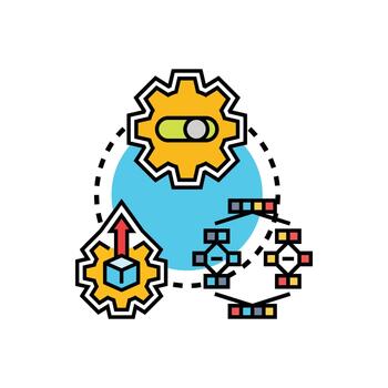 rápido implementación proceso rápido desarrollo multiestilo concepto vector