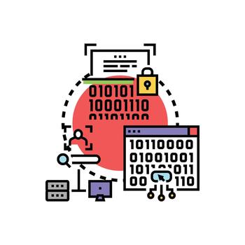 seguro datos origen vía formas https serie proteccion concepto vector
