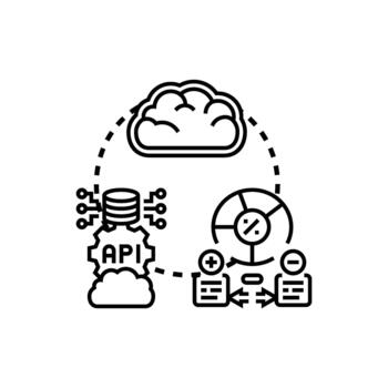 Managed application deployment cloud computing infrastructure concept looks range vector