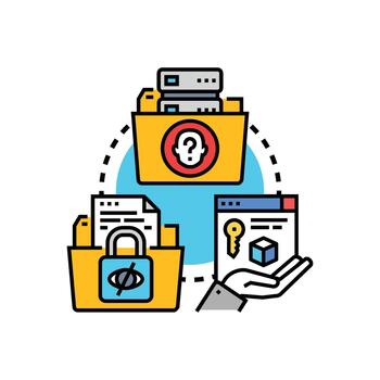 confidencial informática soluciones conceptos proteger sensible datos Procesando vector