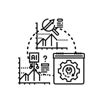 Predictive analytics types timeline concept data forecasting vector