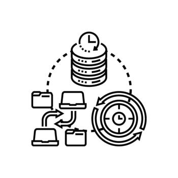 Responsive workstream organization managing data styles workflow process vector