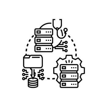 Database server system collecting processing styles analyzing information vector