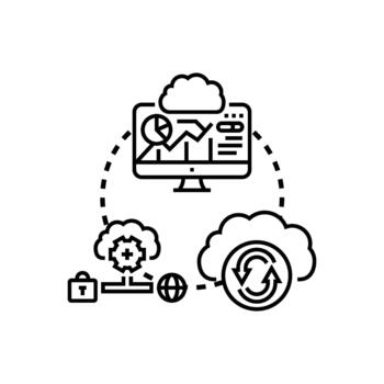 nube servicios consultivo explorador datos administración seguridad multiestilo mejoramiento vector